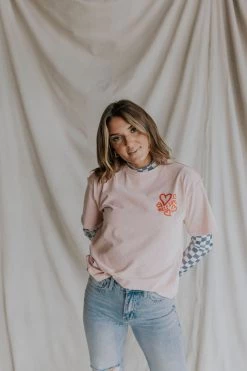 Henly Graphics Self Love Club Tee In Pink