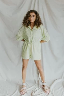 Henly *Lime Time Linen Romper SALE