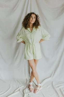 Henly *Lime Time Linen Romper SALE