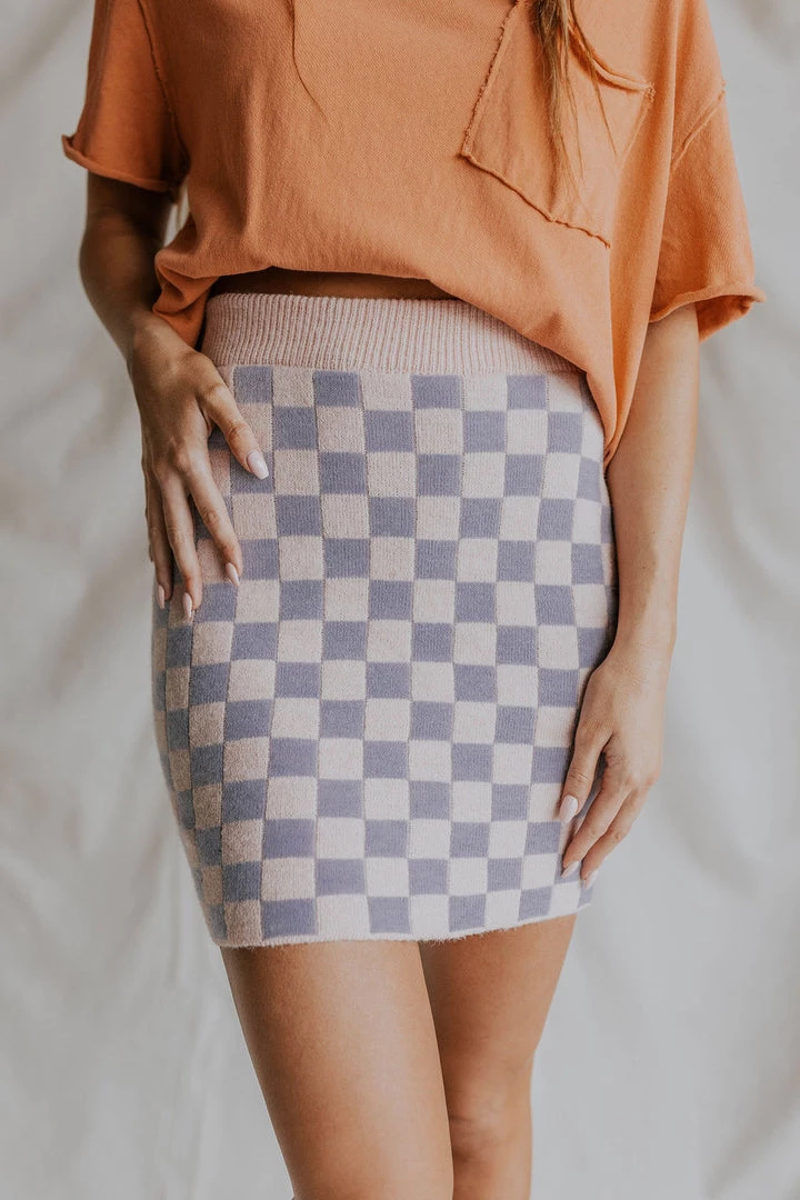 Henly *As If Checkered Set In Pink/Purple SALE