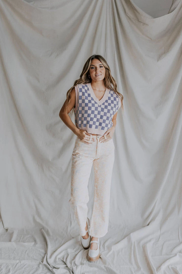 Henly *As If Checkered Set In Pink/Purple SALE