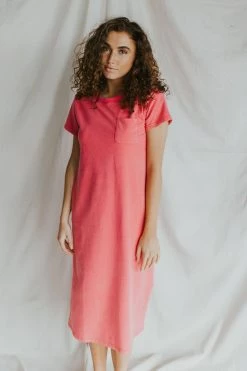 Henly Dresses Every Day Tee Dress In Hot Pink