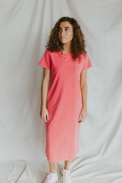 Henly Dresses Every Day Tee Dress In Hot Pink