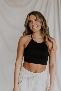 Henly Free People Happiness Runs Crop In Black