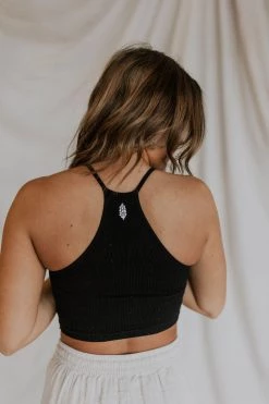 Henly Free People Happiness Runs Crop In Black