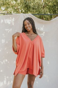 Henly SETS Free People Hot Shot Reversible Set In Grapefruit