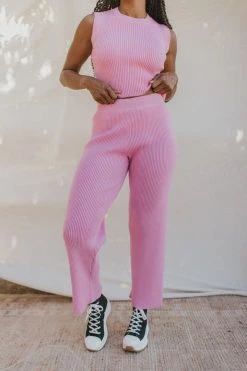 Henly SETS Adore You Sweater Pants In Bubblegum