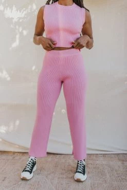 Henly SETS Adore You Sweater Pants In Bubblegum