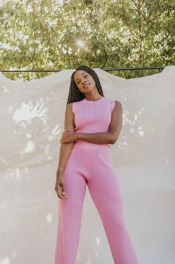 Henly SETS Adore You Sweater Pants In Bubblegum