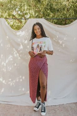 Henly Skirts Free People Better Days Midi Skirt In Wine