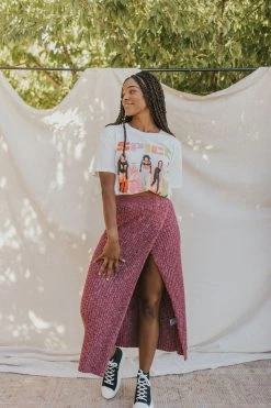 Henly Skirts Free People Better Days Midi Skirt In Wine