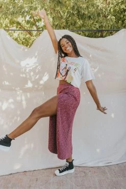 Henly Skirts Free People Better Days Midi Skirt In Wine