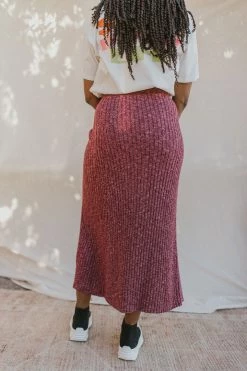 Henly Skirts Free People Better Days Midi Skirt In Wine
