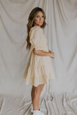 Henly Check Yes Dress In Buttercup