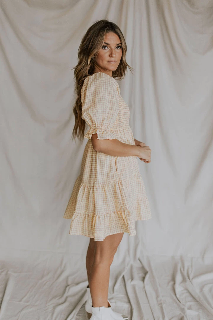 Henly Check Yes Dress In Buttercup