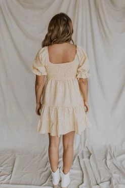 Henly Check Yes Dress In Buttercup