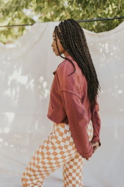 Henly Free People Kitty Pullover In Faded Rust Tops