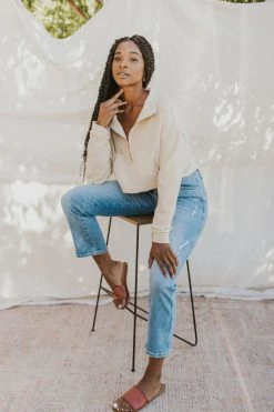 Henly Free People Kitty Pullover In White Swan