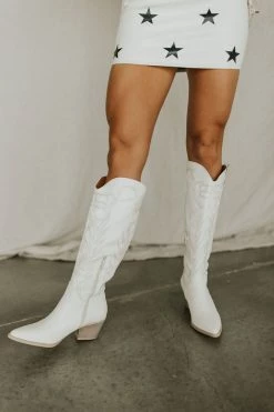 Henly Samara Tall Boot In White - RESTOCKING SOON