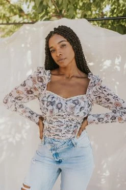 Henly Free People Brunch Date Bodysuit In Ivory