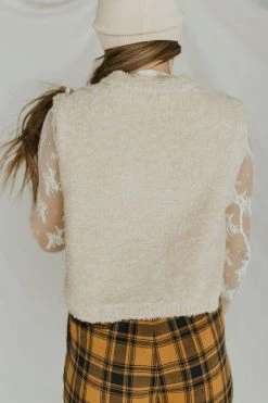 Henly Free People Margot Vest In Tea Combo Tops