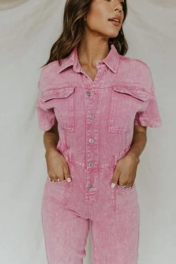 Henly Kiana Jumpsuit In Acid Pink Jumpsuits