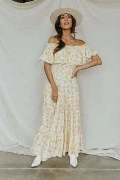 Henly Paradiso Floral Maxi In Yellow
