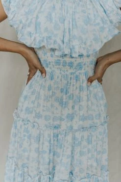 Henly Paradiso Floral Maxi In Blue Dresses