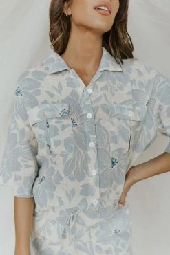 Henly Tropicana Top In Blue SETS