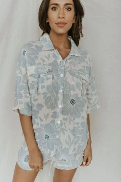 Henly Tropicana Top In Blue SETS