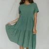 Henly Thea Linen Babydoll In Jade Dresses