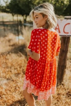 Henly Dresses Elora Dress In Boho Red