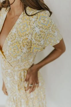 Henly Annabelle Wrap Midi In Buttercup Dresses
