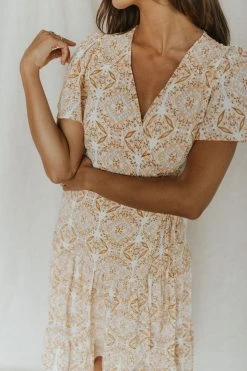 Henly *Annabelle Wrap Midi In Peach SALE