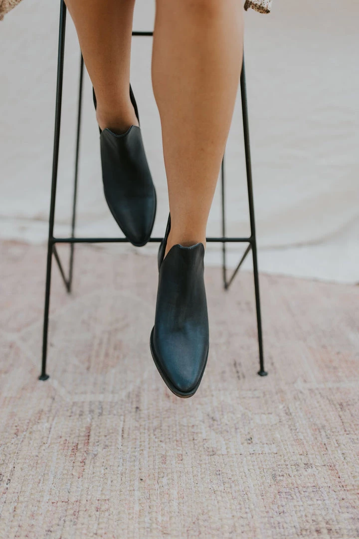 Henly Free People Charm Double V Ankle Boot In Black