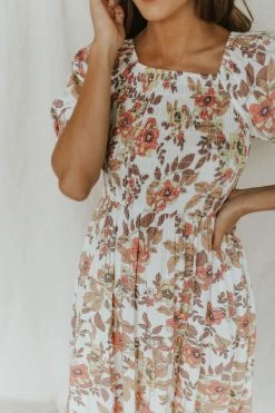 Henly Leora Floral Midi Dresses