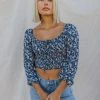 Henly *Kelly K Floral Crop In Navy SALE