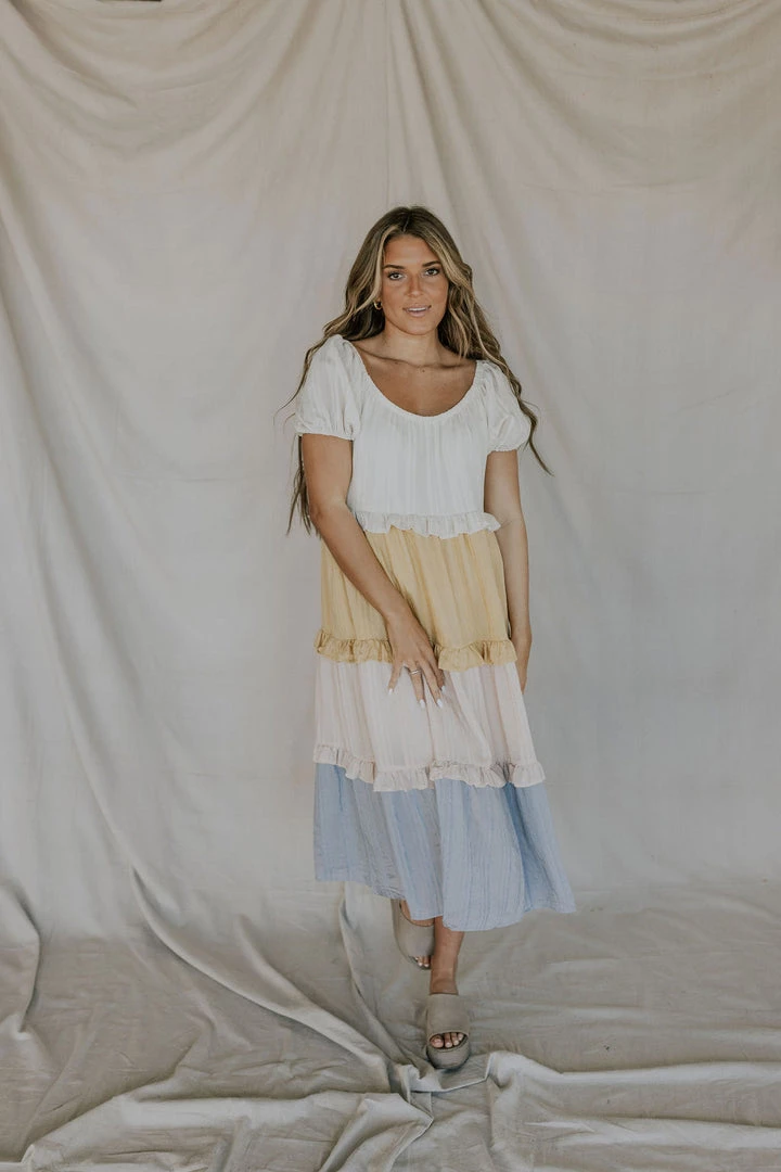 Henly Dresses Jane Colorblock Midi