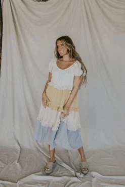 Henly Dresses Jane Colorblock Midi