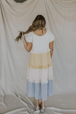 Henly Dresses Jane Colorblock Midi