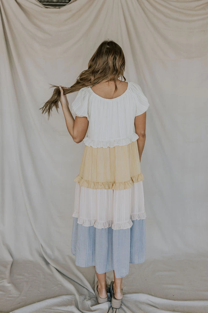 Henly Dresses Jane Colorblock Midi