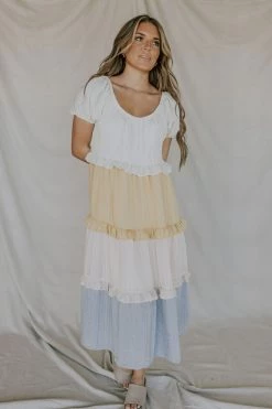 Henly Dresses Jane Colorblock Midi