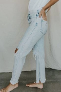 Henly Denim Free People Tapered Baggy Boyfriend Jean In Purple Rock