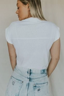 Henly Tops Danny Muscle Tee In White