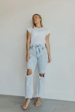 Henly Denim Free People Tapered Baggy Boyfriend Jean In Purple Rock