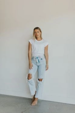 Henly Tops Danny Muscle Tee In White