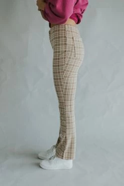 Henly *Jimi Plaid Pants In Camel SALE