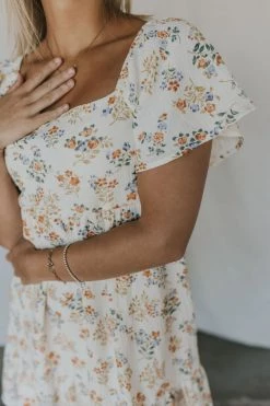 Henly Fleur Gauze Dress In Ivory Dresses