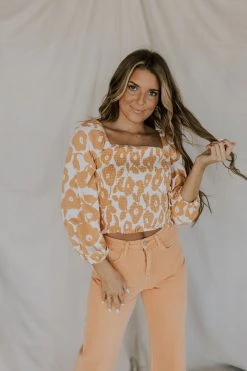 Henly *June Floral Smocked Blouse