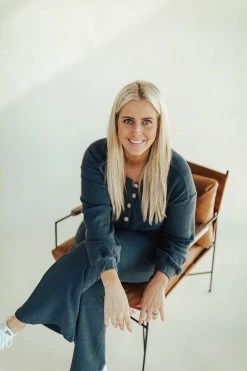 Henly SETS Lennox Waffle Henley Set In Navy